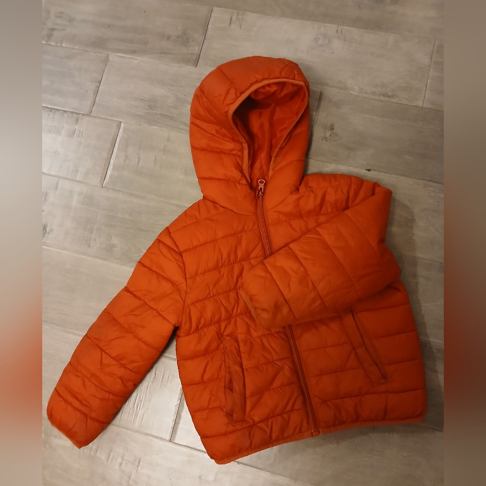 💥💥George Kids Puffer Jacket - Bold Orange